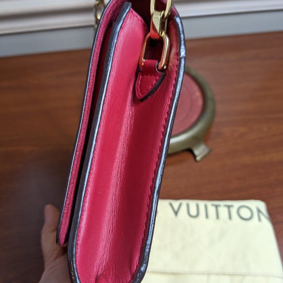 Authentic Louis Vuitton Chain Louise GM Handbag Shoulder Bag RED - Picture 4 of 8